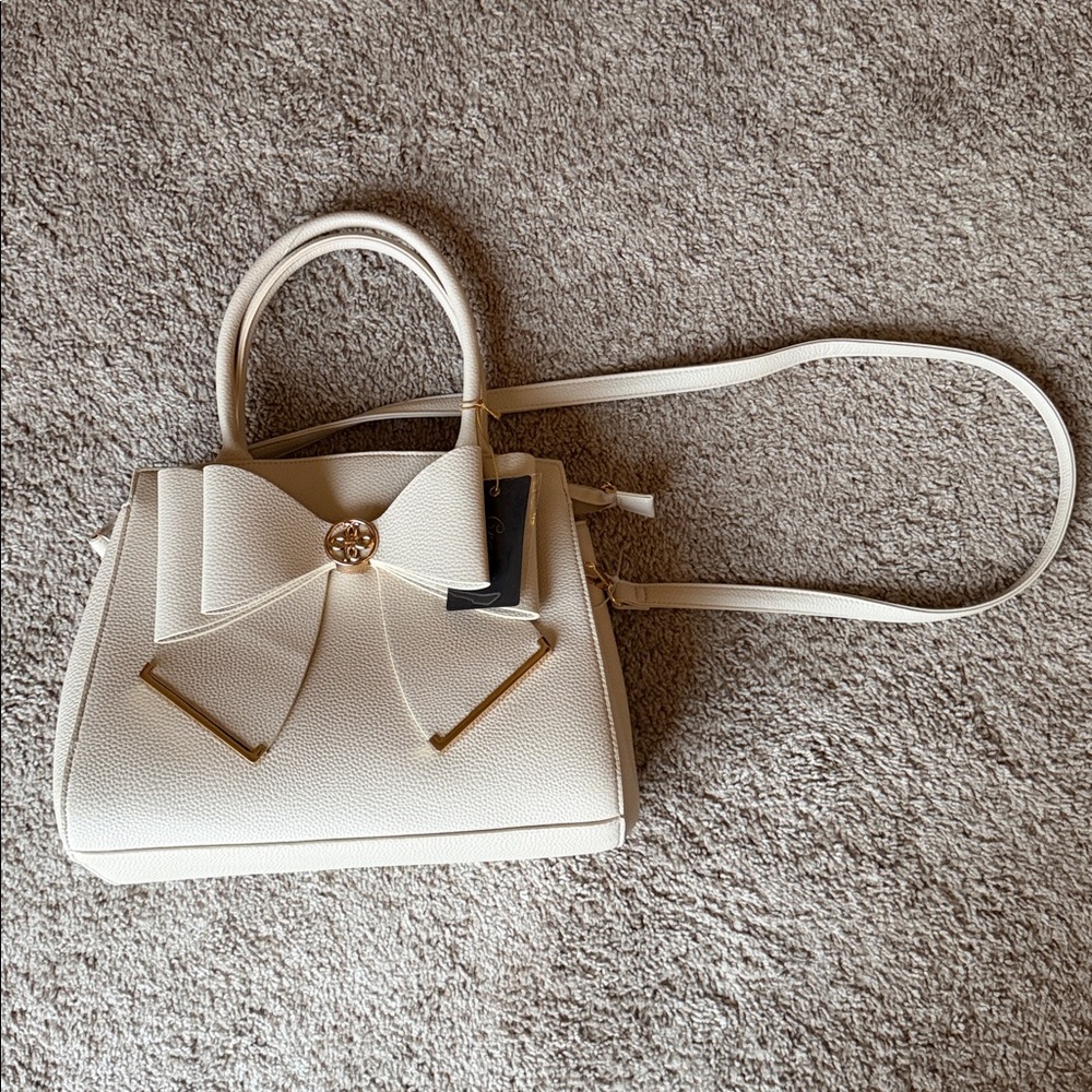 NWT Crossing Cream Bow Purse - Picture 6 of 6